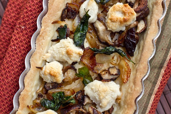 20100927IMG 3531 thumb   Mushroom, Onion, & Spinach Tart with &lsquo;Goat Cheeze&rsquo;