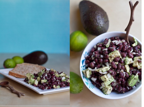 easy avocado-lime black bean salad